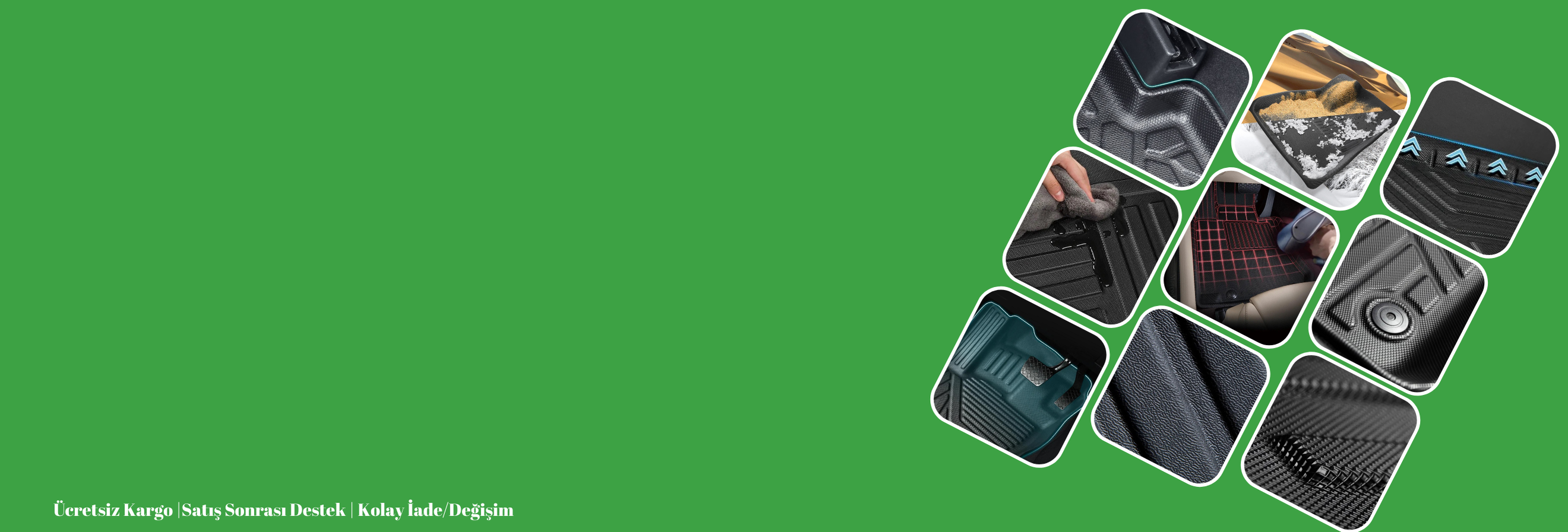 Türkiye'nin İlk ve Tek Karbon ve Deri Desenli Havuzlu Oto Paspası