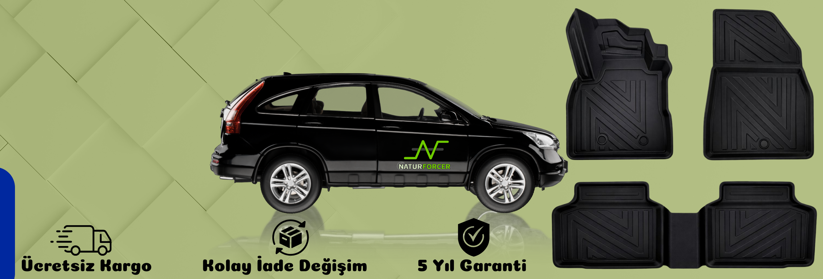 Araca Özel 5D Havuzlu Oto Paspas